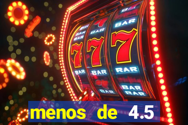 menos de 4.5 escanteios o que significa